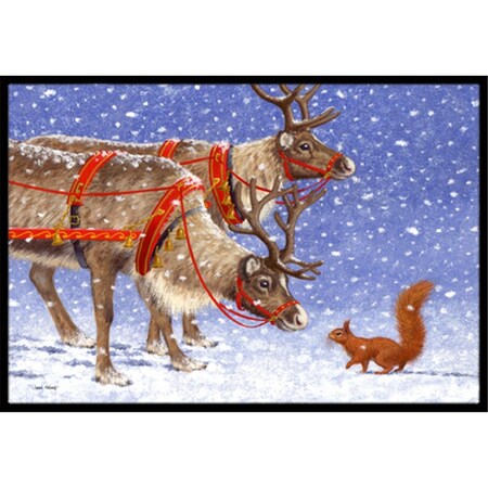 Reindeer & Squirrel Indoor Or Outdoor Mat, 24 X 36